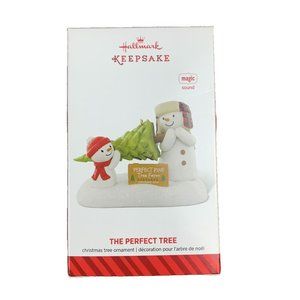 HALLMARK KEEPSAKE Ornament The Perfect Tree Snowman Duo MAGIC Matches Plush